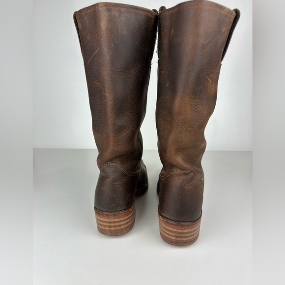 VINTAGE FRYE CAMPUS CALVARY WOMEN BROWN LEATHER 12L WESTERN COWBOY BOOT SIZE 6.5 - Picture 6 of 14